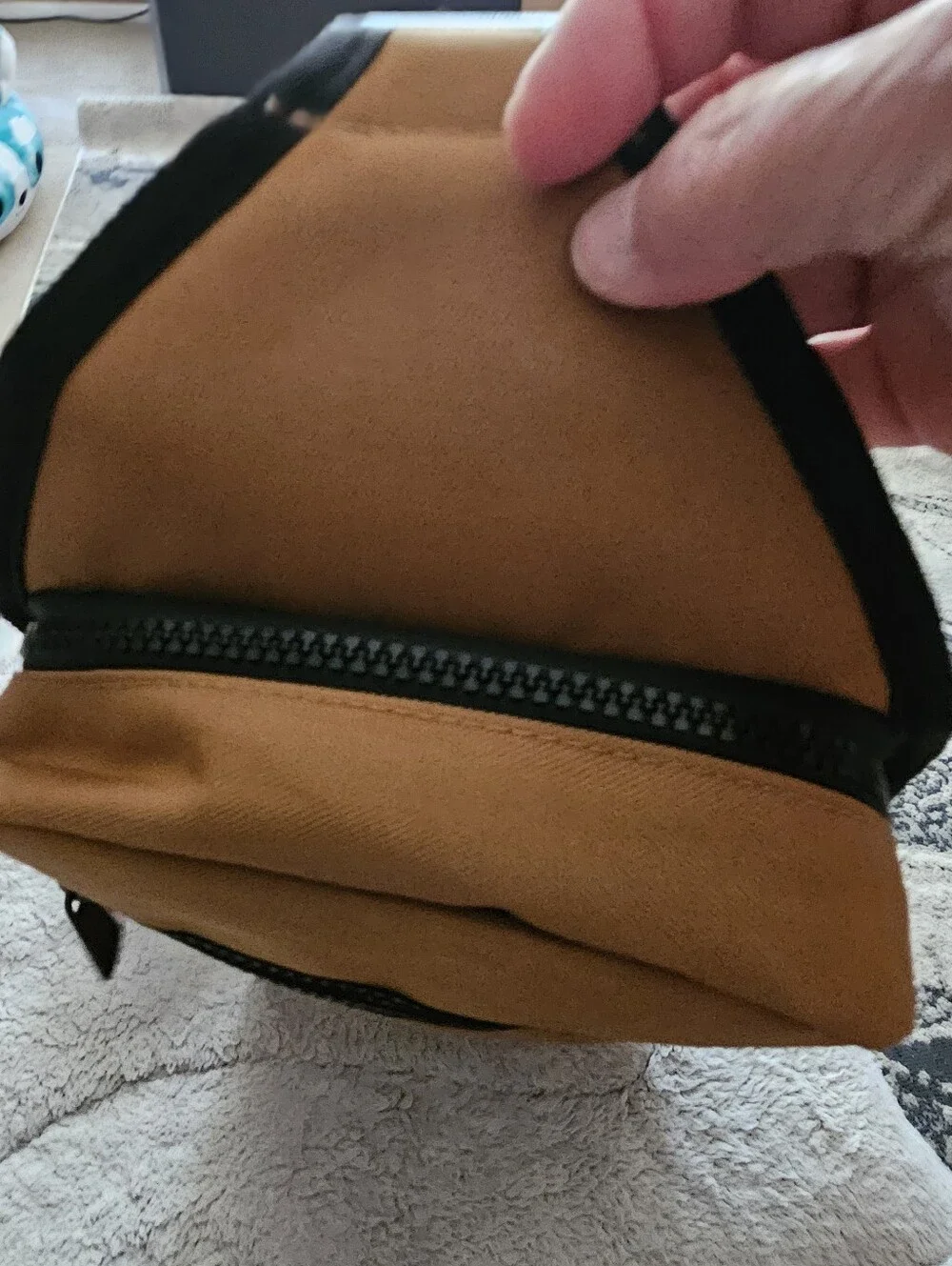 True Religion Tan & Black Crossbody Sling Bag